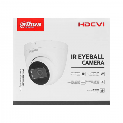 HDCVI відеокамера Dahua 2 Мп DH-HAC-HDW1200TRQP-A (2.8mm) з вбудованим мікрофоном для системи відеоспостереження